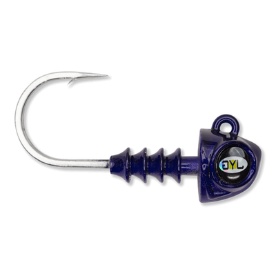JYG Pro Swym Jig Head - Size 7/0 Purple Rayne