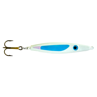 Mission Lures EJ Salmon & Lake Trout Jigging Spoon Glow White Pearl