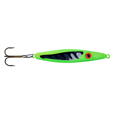 Mission Lures EJ Salmon & Lake Trout Jigging Spoon Glow Peanut Pop