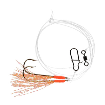Fishing Addiction Gear Jumbo Fly Rig Orange Fire