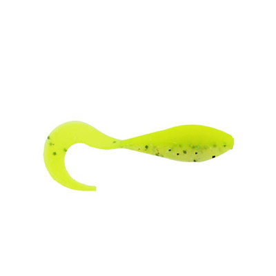 Panfish Assassin Curly Shad Limetreuse Ghost