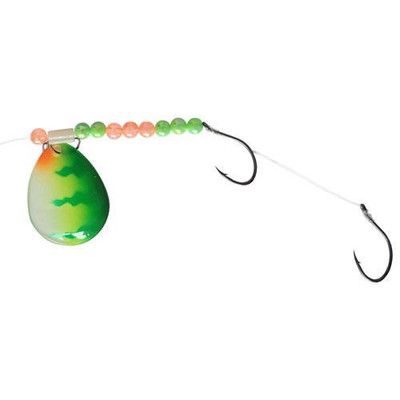 Dutch Fork Fluorocarbon Colorado Ghost Blade Harness Green Perch