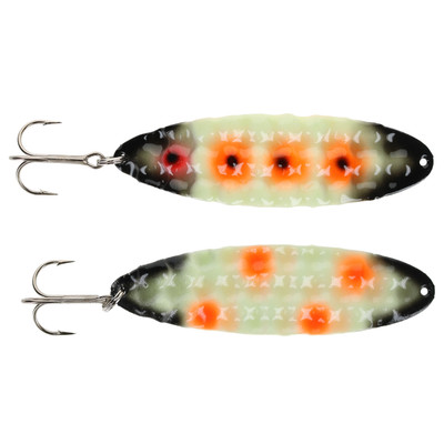 Moonshine Lures Hammered Moonchip Spoon Orange Double