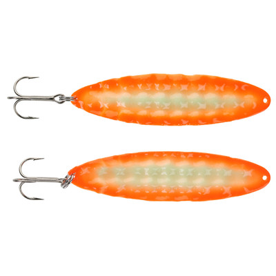 Moonshine Lures Hammered Moonchip Spoon Orange Slice Double