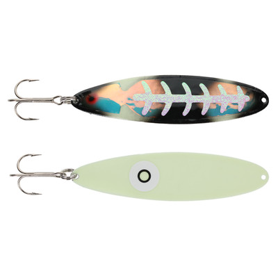Moonshine Moonmaster Magnum Trolling Spoon Exclusive Color - Double Icy Bow Tie