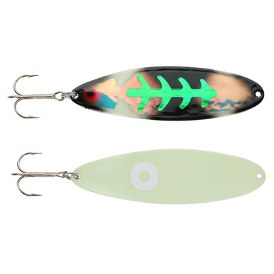 Moonshine Moonmaster Standard Trolling Spoon Exclusive Color - Double Green Bow Tie