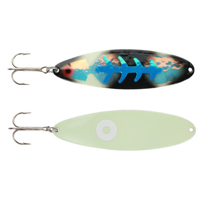 Moonshine Moonmaster Standard Trolling Spoon Exclusive Color - Double Blue Bow Tie