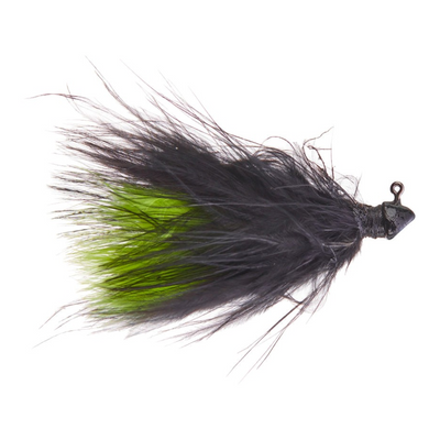 Outkast Fighter Fly Jig Black Chartreuse