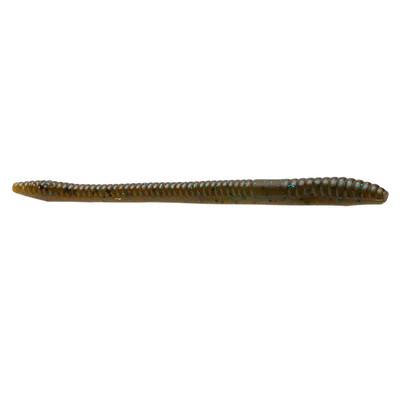 Zoom Finesse Worm Green Pumpkin-Blue Flash