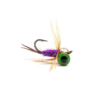 Widow Maker Lures Tungsten Hammer Fly Ice Jig Purple
