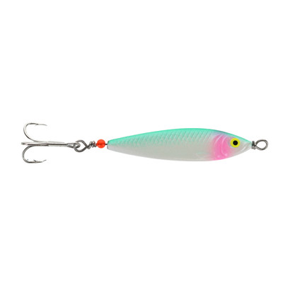 Buzz Bomb Spinnow Jigging Spoon Green Pearl
