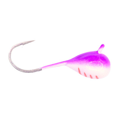 Kenders Tungsten D-Style Jig - Large Hook Crappie Provoke Glow