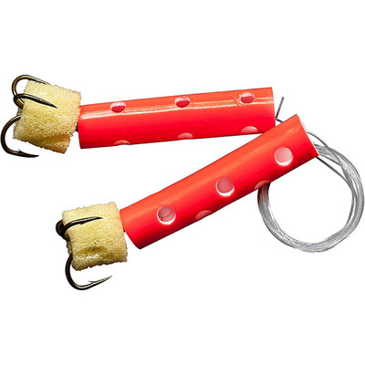 Rod-N-Bobb's Catfish Sticky Worm Fluorescent Red