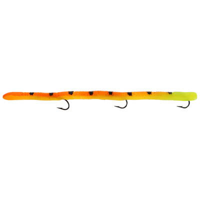 K & E Tackle Bass Stopper Rigged Worm Fire Tiger