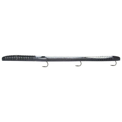 K & E Tackle Bass Stopper Rigged Worm Black & White