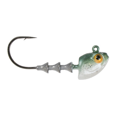 6th Sense Finesse Minnow Jighead - 2/0 Hook Pro Green Shad