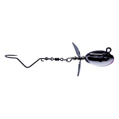 WalleyeX Depth Charge GT Spinner Rig Black Chrome