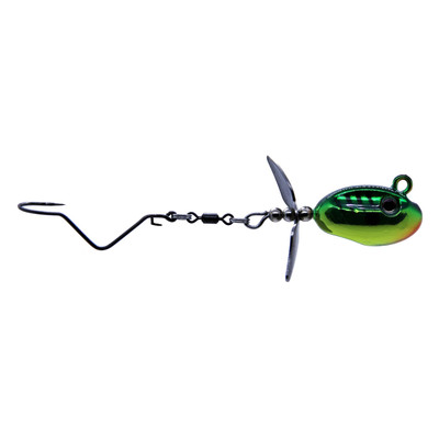 WalleyeX Depth Charge GT Spinner Rig Green Chrome