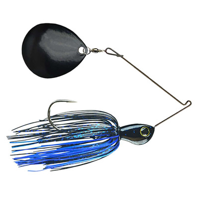 Picasso Lures Titanium Single Colorado Spinnerbait Black Blade - Black-Blue