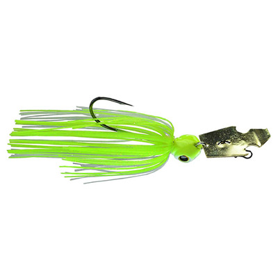 Picasso Lures Shock Blade Gen 2 Bladed Jig Gold Blade - Chartreuse-White