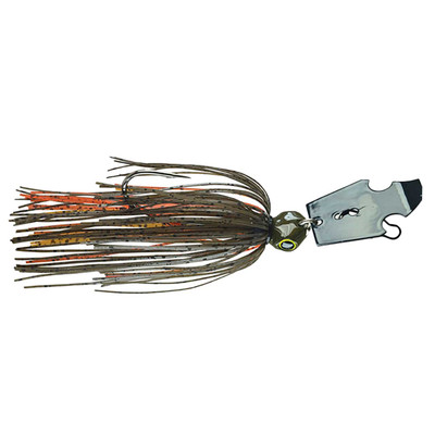 Picasso Lures Shock Blade Gen 2 Bladed Jig Black Blade - Green Pumpkin-Amber-Red
