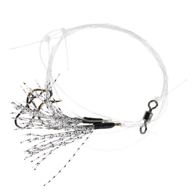 Fishing Addiction Gear Perch Fly Rig Silver Shiner