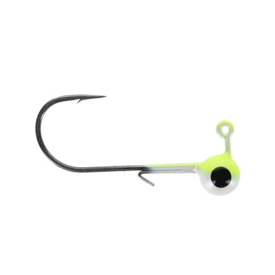 Head Hunter Tungsten Jig Heads - Size 2 Hook Chartreuse-White