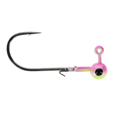 Head Hunter Tungsten Jig Heads - Size 1/0 Hook Chartreuse-Pink