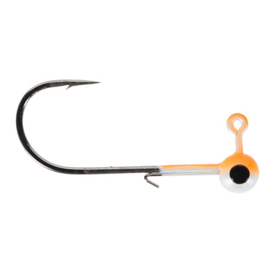Head Hunter Tungsten Jig Heads - Size 1/0 Hook Orange-White