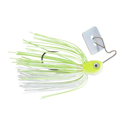 Pulse Fish Side Piece Bladed Jig Chartreuse-White