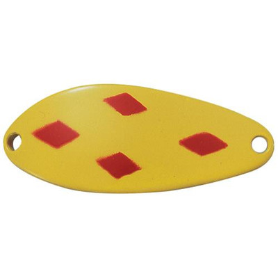 ACME Tackle Little Cleo Spoon Yellow Red Diamonds