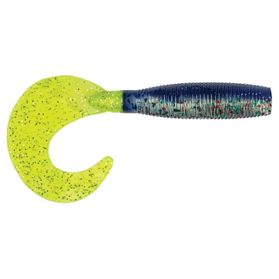 Mister Twister Chunky Grub - Junebug - Red Shad