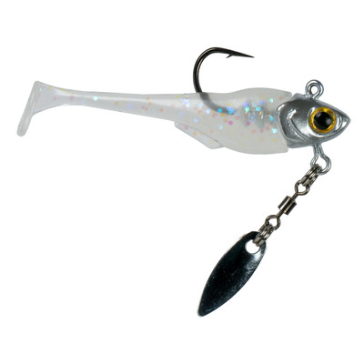 6th Sense Pecos Willow Blade Underspin Swimbait Jig Ghost Ice Minnow
