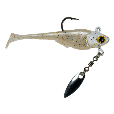 6th Sense Pecos Willow Blade Underspin Swimbait Jig Platinum White