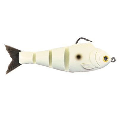 Bucca Brand Weedless Baby Bull Shad Soft Swimbait - Bone