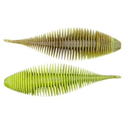 Geecrack Bellows Shad Soft Bait Green Pumpkin Chartreuse