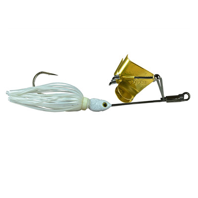 Picasso Lures Buzzzz Saw Jr. - Gold Blades - White