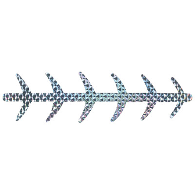 WTP Super Ladderback Flasher Die-Cut Stickers Silver Prism