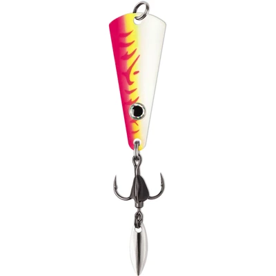VMC Bladed Tingler Spoon - Glow Pink Fire UV