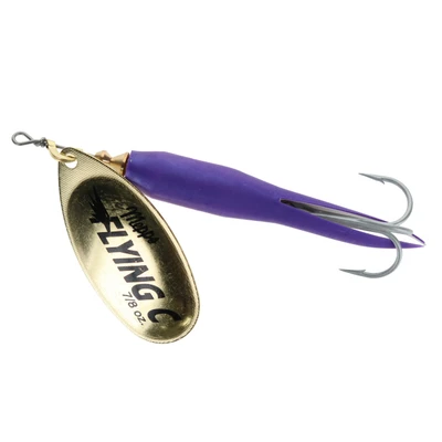 Mepps Flying C Spinner Custom Color - Purple-Gold