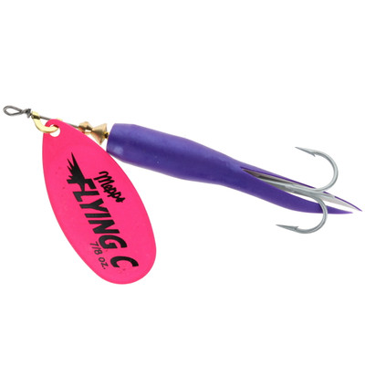 Mepps Flying C Spinner Custom Color - Purple-Hot Pink