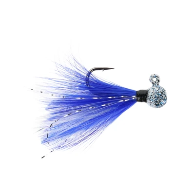 VooDoo Custom Tackle Yeet-er Feather Jig - Blue-White