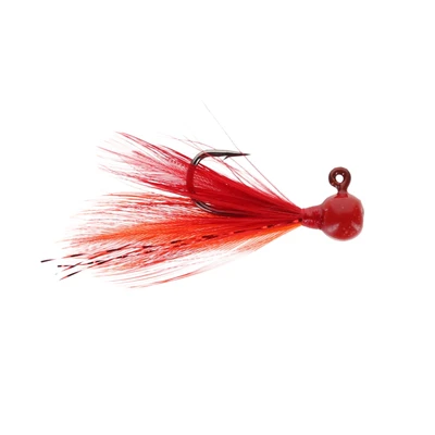 VooDoo Custom Tackle Yeet-er Feather Jig - Hot Tamale