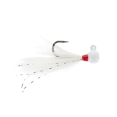 VooDoo Custom Tackle Yeet-er Feather Jig - White-White