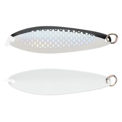 Silver Horde Kingfisher Slide Hammer Trolling Spoon UV Glow Cookies 'N' Cream