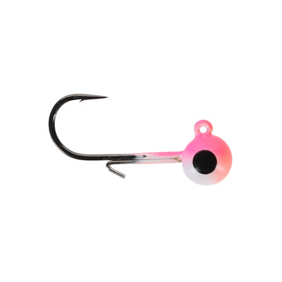 Widow Maker Tungsten Panfish Jigheads - Size 8 Pink-White Glow