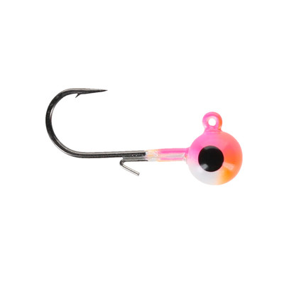 Widow Maker Tungsten Panfish Jigheads - Size 6 Pink-White Glow