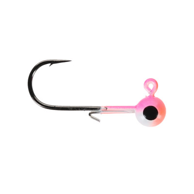 Widow Maker Tungsten Panfish Jigheads - Size 4 Pink-White Glow