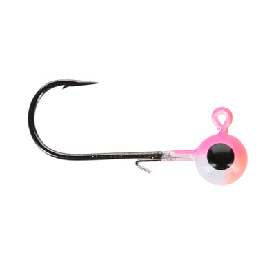 Widow Maker Tungsten Panfish Jigheads - Size 2 Pink-White Glow