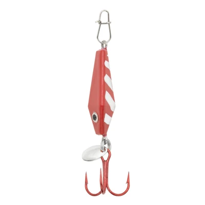 Clam Diamond Drop Tungsten Spoon - Red White Tiger